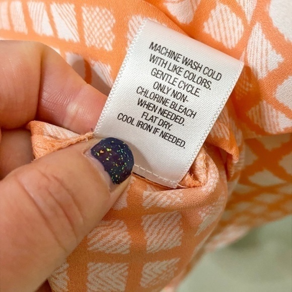 Candies Orange Checkered and Lace Tank Top - Picture 5 of 8